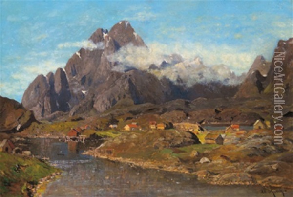 Sommer In Norwegen Oil Painting - Adolf Gustav Schweitzer