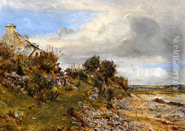 Cottage On The Seashore Oil Painting - William Joseph J. C. Bond