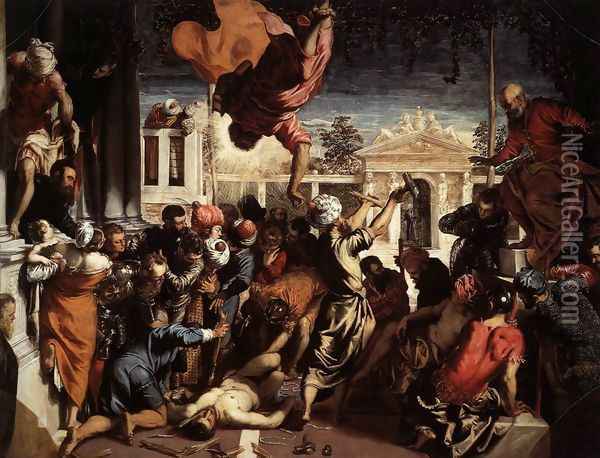 The Miracle of St Mark Freeing the Slave 1548 Oil Painting - Jacopo Tintoretto (Robusti)
