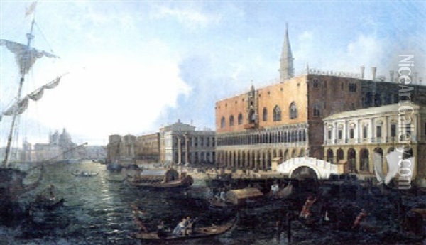 Venise Oil Painting - Giuseppe Moricci