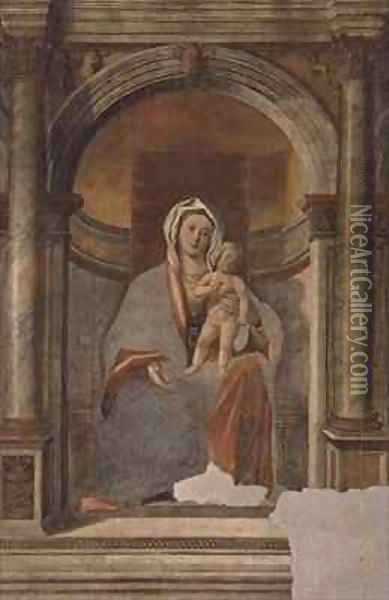 Madonna and Child Oil Painting - Giovanni Buonconsiglio