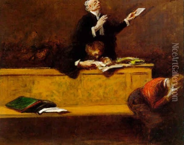 The Verdict Oil Painting - Jean-Louis Forain