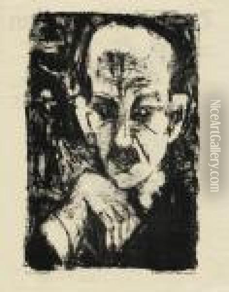 Bildnis Carl Sternheims Oil Painting - Ernst Ludwig Kirchner