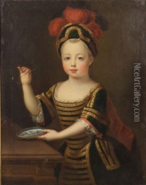 Portrait Of A Child (prince De Loraine?) Oil Painting - Pierre Gobert