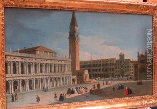 Vue De Venise Oil Painting - Giovanni Battista Cimaroli