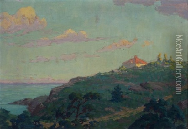 Along The Coast, Ogunquit Oil Painting - Frank Reed Whiteside
