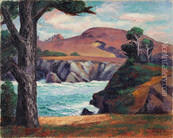 Medocino Coast, 1940 Oil Painting - Horatio Nelson Poole