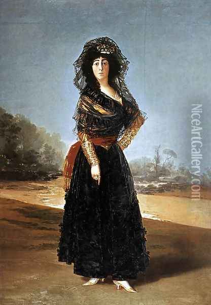 Portrait of the Duchess of Alba Oil Painting - Francisco De Goya y Lucientes