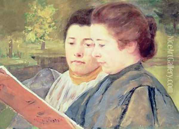 Women Reading Oil Painting - Mary Cassatt