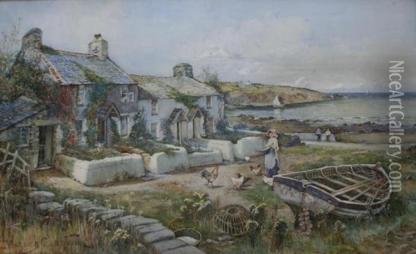 Cemaes Bay, Anglesey Oil Painting - Joseph Hughes Clayton