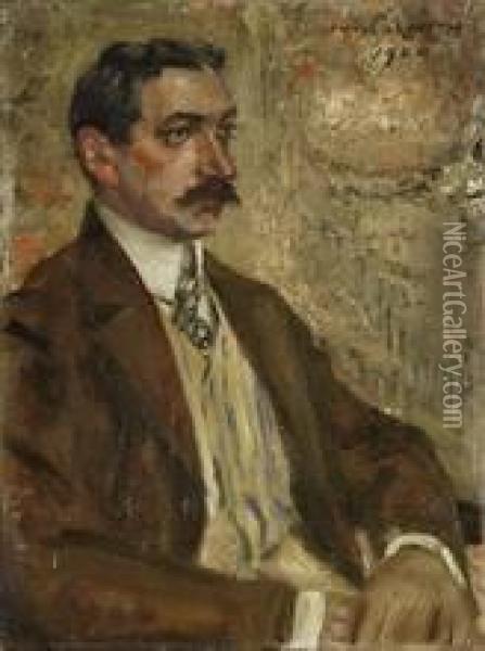 Portrat Dr. Ludwig Kraft Oil Painting - Lovis (Franz Heinrich Louis) Corinth