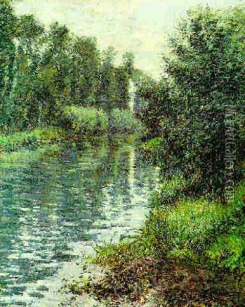 Le Petit Bras De La Seine, Argenteuil Oil Painting - Gustave Caillebotte
