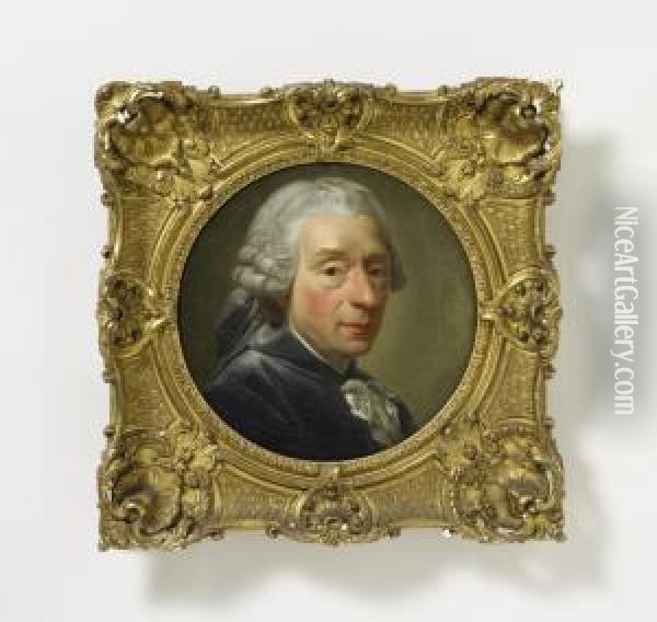 Portrait Image Of Thefrench Painter Francois Boucher Oil Painting - Alexander Roslin