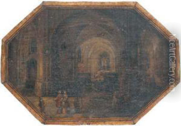 Interieur D'eglise Oil Painting - Pieter Neefs The Elder, Frans The Younger Francken