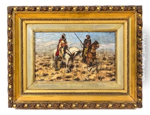 Two Bedouin Riders Oil Painting - Heinrich Maria Staackmann