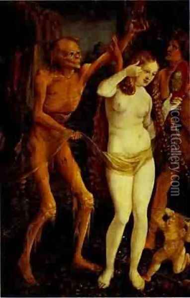 Death And The Maiden 1510 Oil Painting - Hans Baldung Grien