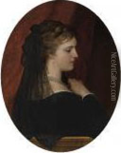 Venetian Lady Oil Painting - Eugene de Blaas