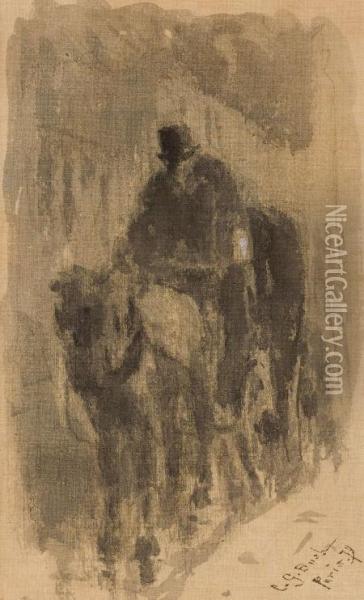 Rider On A Carriage Oil Painting - Charles Green Bush