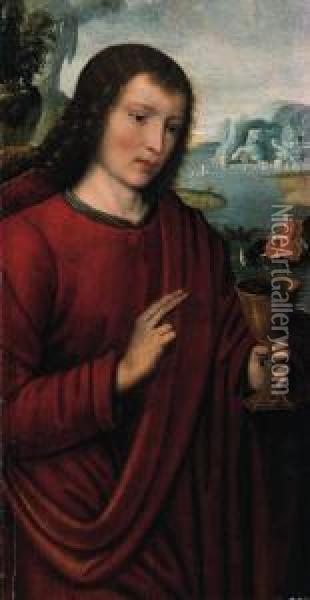 San Giovanni Evangelista Oil Painting - Adriaen Isenbrandt (Ysenbrandt)