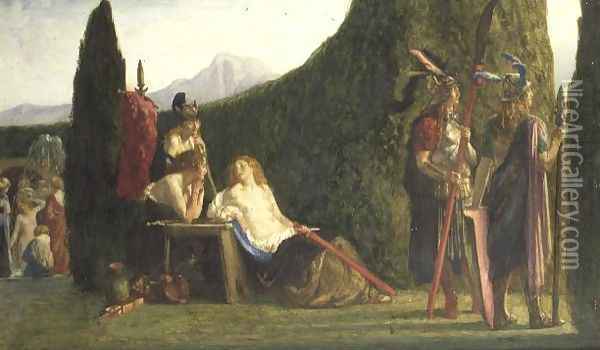 Queen Hippolyta's Guard, 1908 Oil Painting - Robert Anning Bell