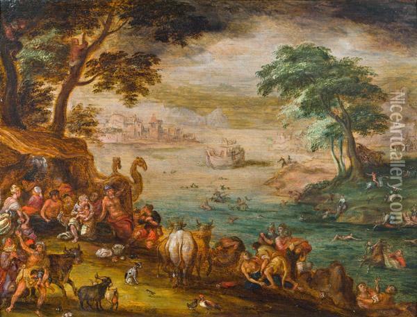 Die Arche Noah Oil Painting - Frederick I Bouttats