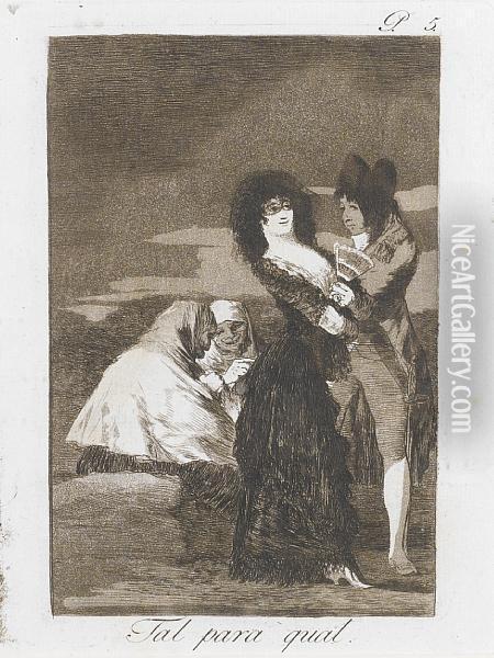 Two Of A Kind (harris 42) Oil Painting - Francisco De Goya y Lucientes