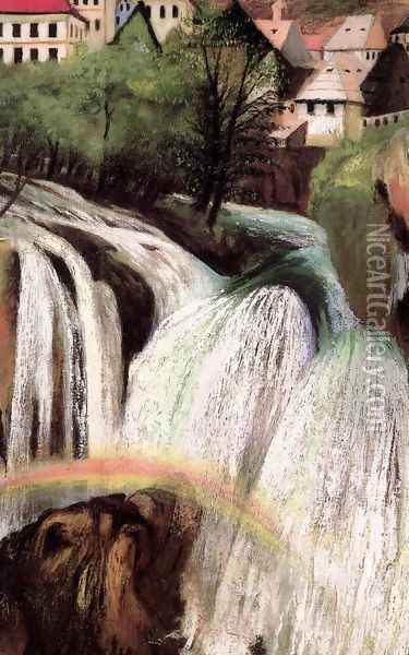 Jajcei vízesés (részlet), 1903 Oil Painting - Tivadar Kosztka Csontvary
