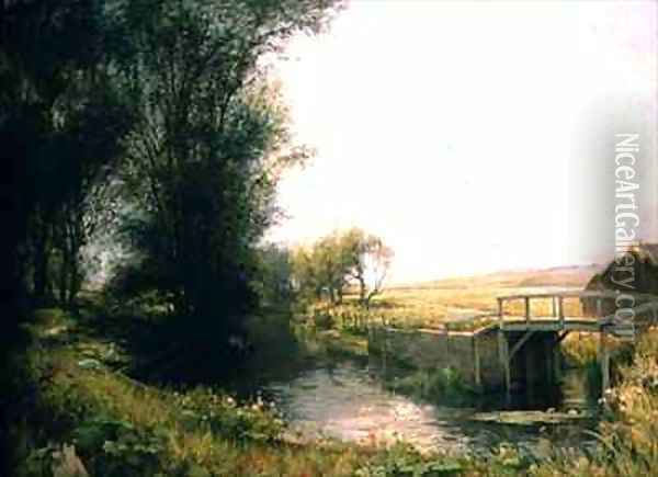 Scene in Oxfordshire Oil Painting - Edward Archibald Brown