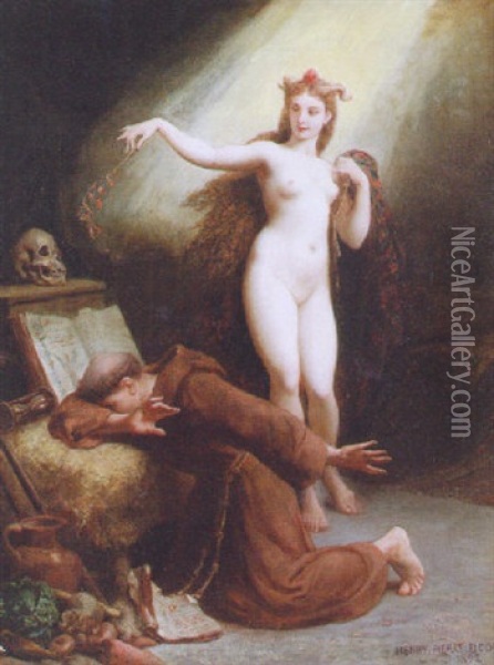 Temptation Of Saint  Anthony Oil Painting - Henri Pierre Picou