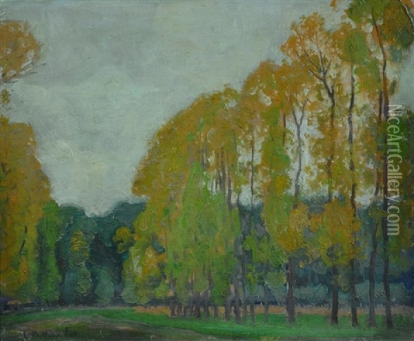 Avenue Of Trees, France Oil Painting - Emanuel Phillips Fox