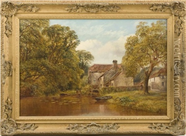 Mill Pond Oil Painting - William Vivian Tippet