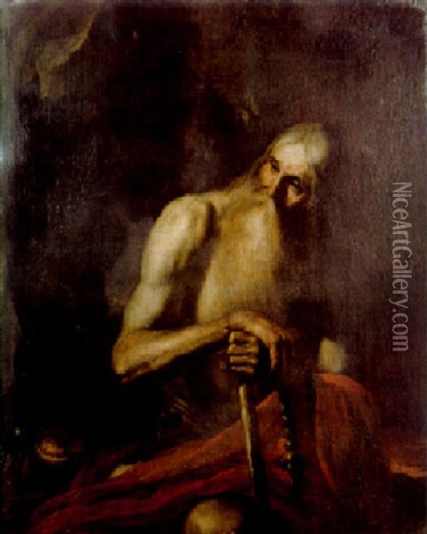 Saint Onuphrius Oil Painting - Francesco Guarino