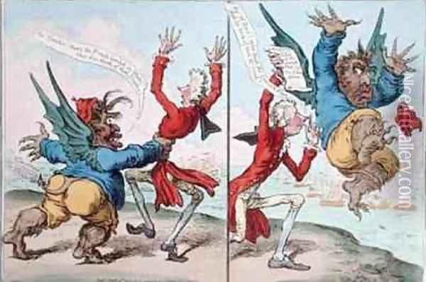 The Tables Turnd Oil Painting - James Gillray
