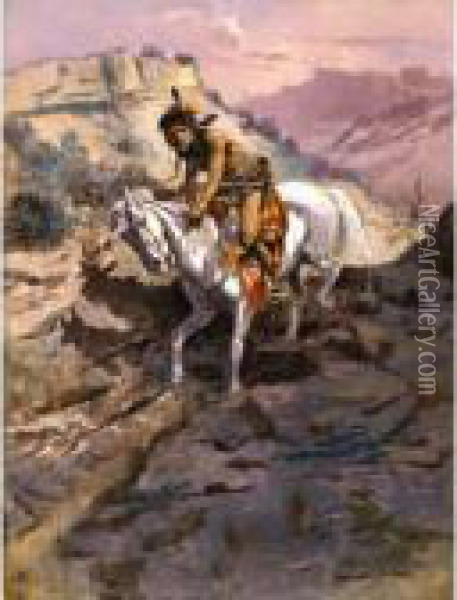 The Alert Oil Painting - Charles Marion Russell