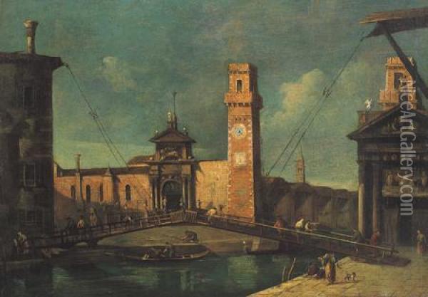 Venezia, Ingresso All'arsenale Oil Painting - Michele Marieschi