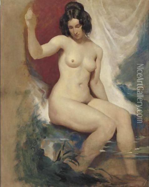 Seated Female Nude 2 Oil Painting - William Etty