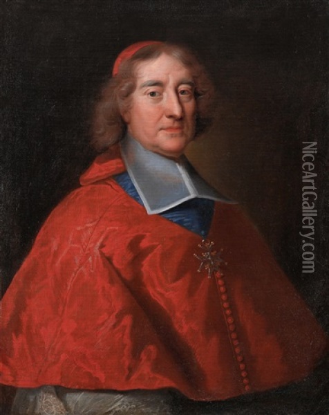 Portrat Von Kardinal Melchior De Polignac Mit Dem Orden Des Heiligen Geistes Oil Painting - Hyacinthe Rigaud