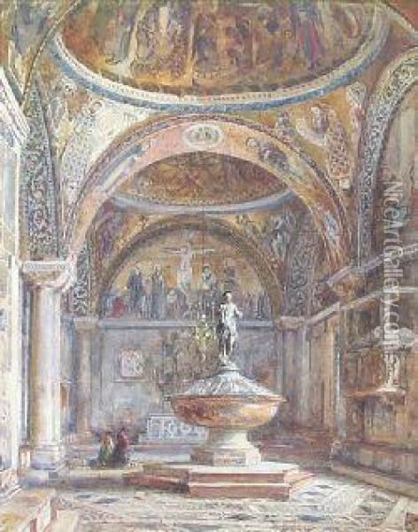 Baptistry At Florence Oil Painting - William Wood Deane