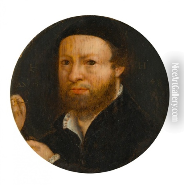 Bildnis Des Hans Holbein Des Jungeren Oil Painting - Hans Holbein the Younger