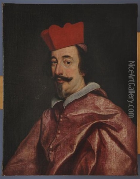 Portrait Of Cardinal Alfonso Litta Oil Painting - Giovanni Battista Gaulli