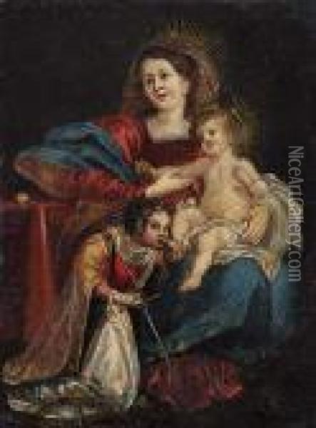 Mistyczne Zaslubiny Swietej Katarzyny Oil Painting - Peter Paul Rubens
