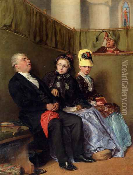 The Inspiring Sermon Oil Painting - William Bromley III