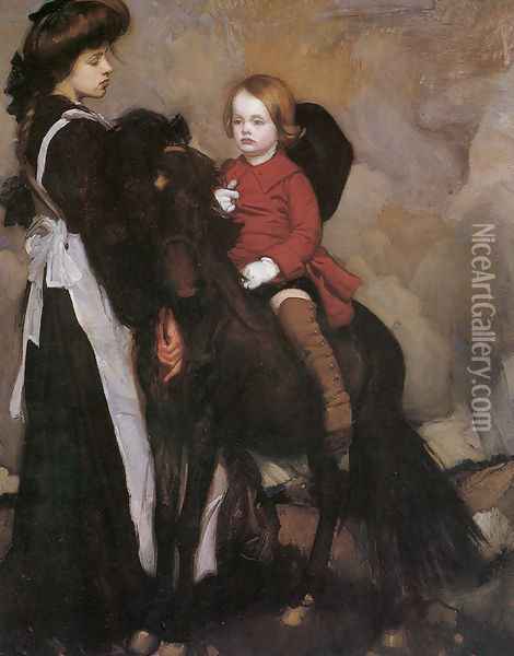 Equestrian Portrait of a Boy Oil Painting - George Lambert