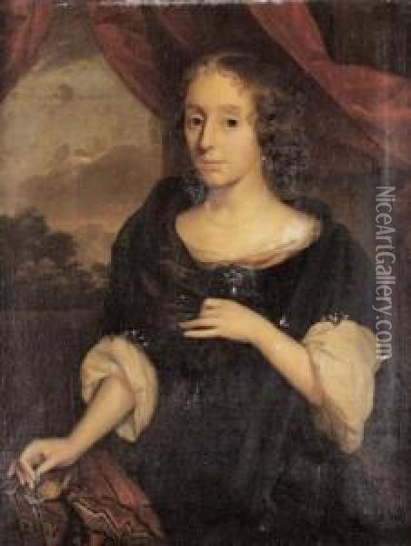 Portrat Von Henrietta Elisabeth. Oil Painting - Constantin Netscher