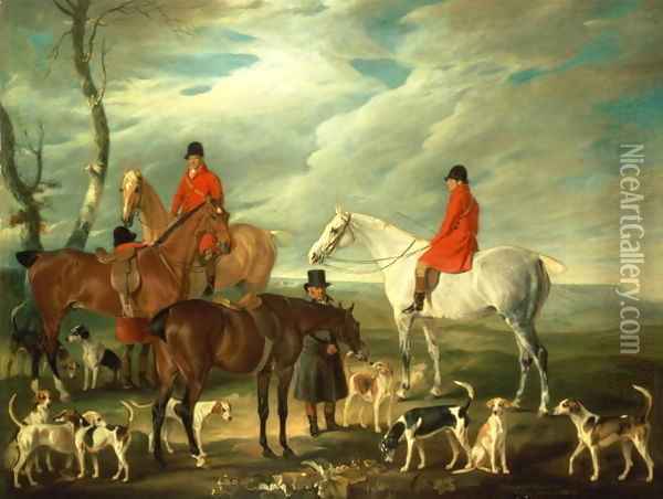 The Meet Melton Mowbray 1829 Oil Painting - John Jnr. Ferneley