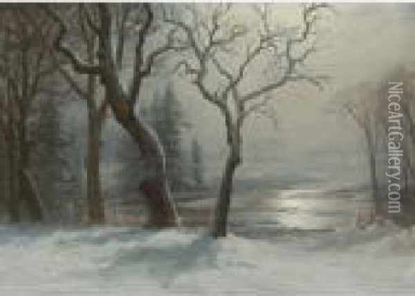 Winter In Yosemite Oil Painting - Albert Bierstadt