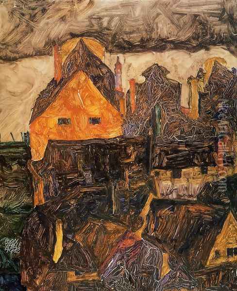 The Old City I Aka Dead City V Oil Painting - Egon Schiele