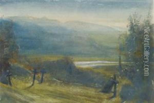 Saint Martin In The Alps Oil Painting - John William Inchbold
