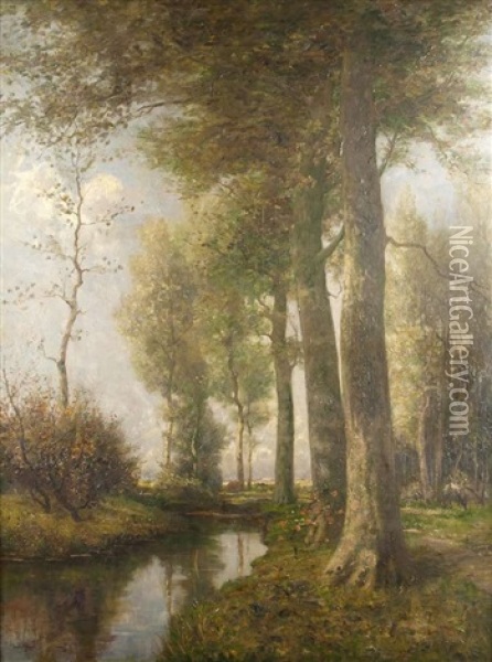 Waldbach Oil Painting - Jan van Rynen