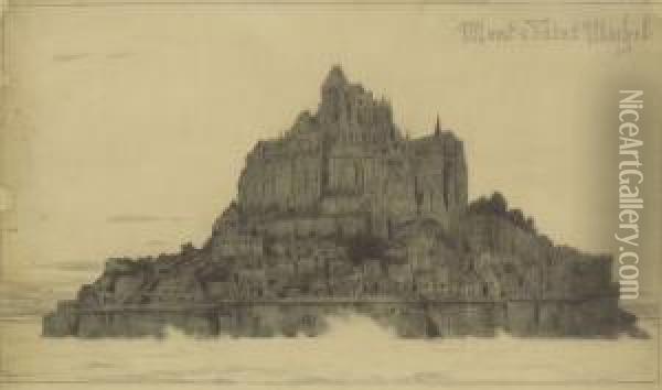 Mont Saint Michel Oil Painting - Fritz Erler